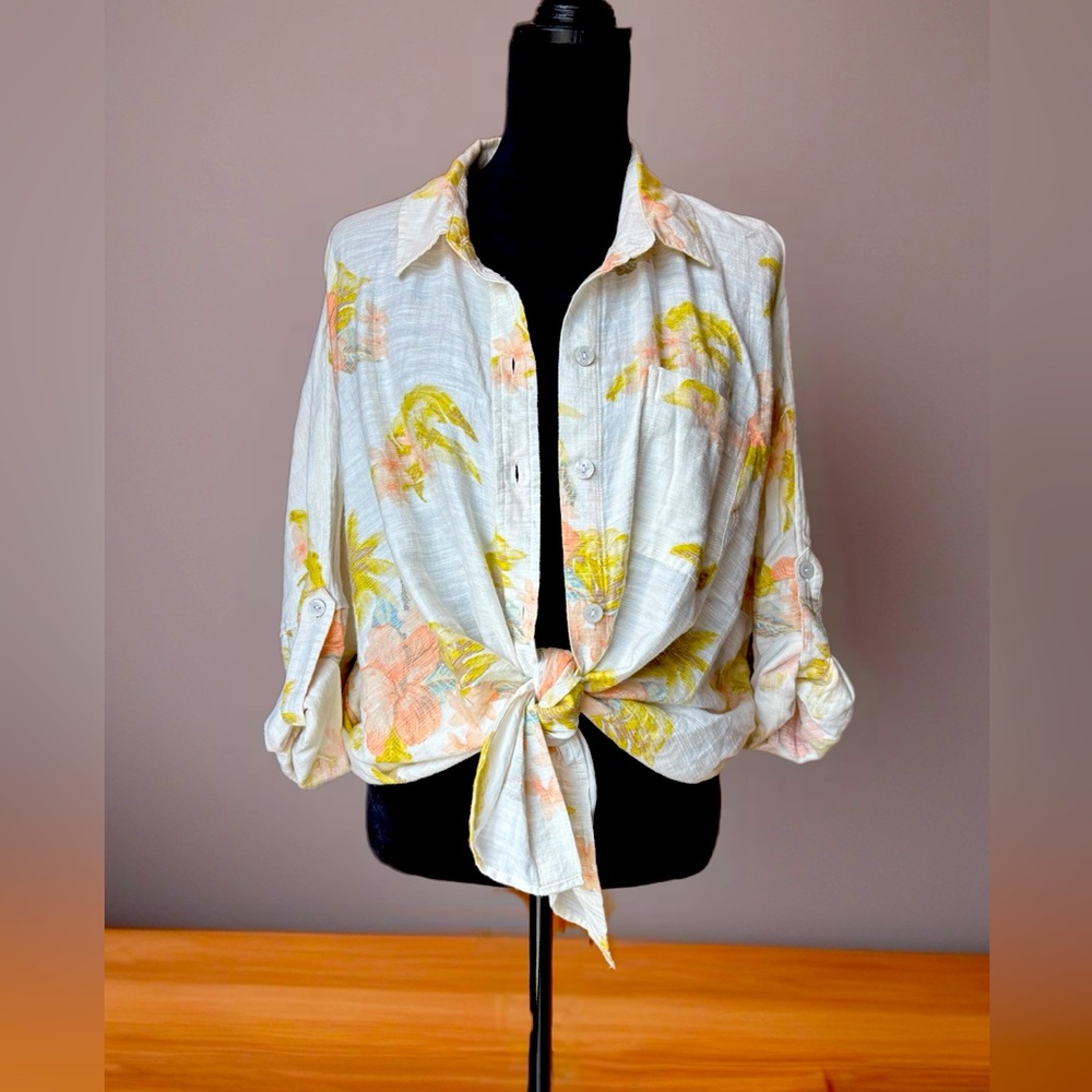 Lightweight Floral Button Down Shirt by American Eagle.
